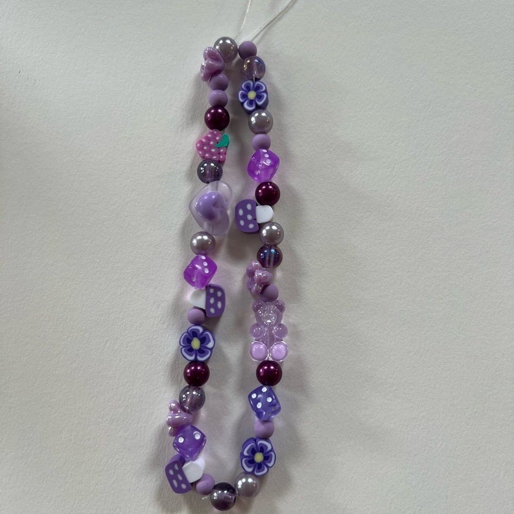 Purple 💜😈 Beaded Phone Charm